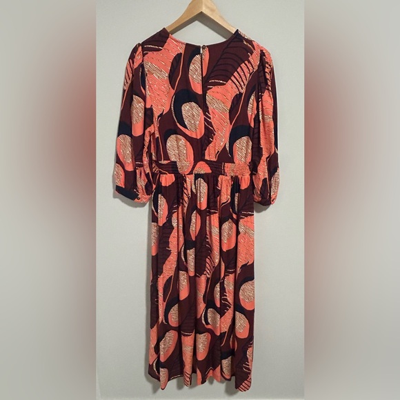 White Stuff Lucy Print Midi Dress, Multicoloured Plum, Size 6 - Picture 3 of 8